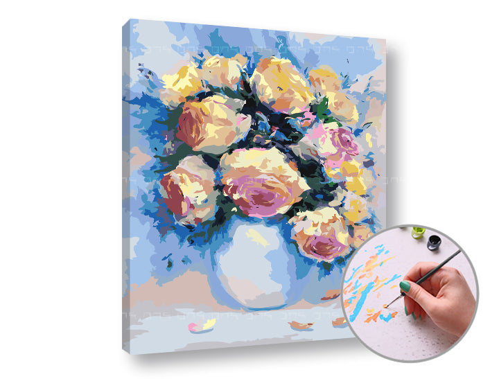 Slikanje po številkah ROSES IN THE PASSION – na okvirju