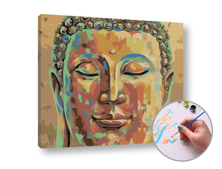 Slikanje po številkah SPIACI BUDHA | nizka težavnost – pogled 2
