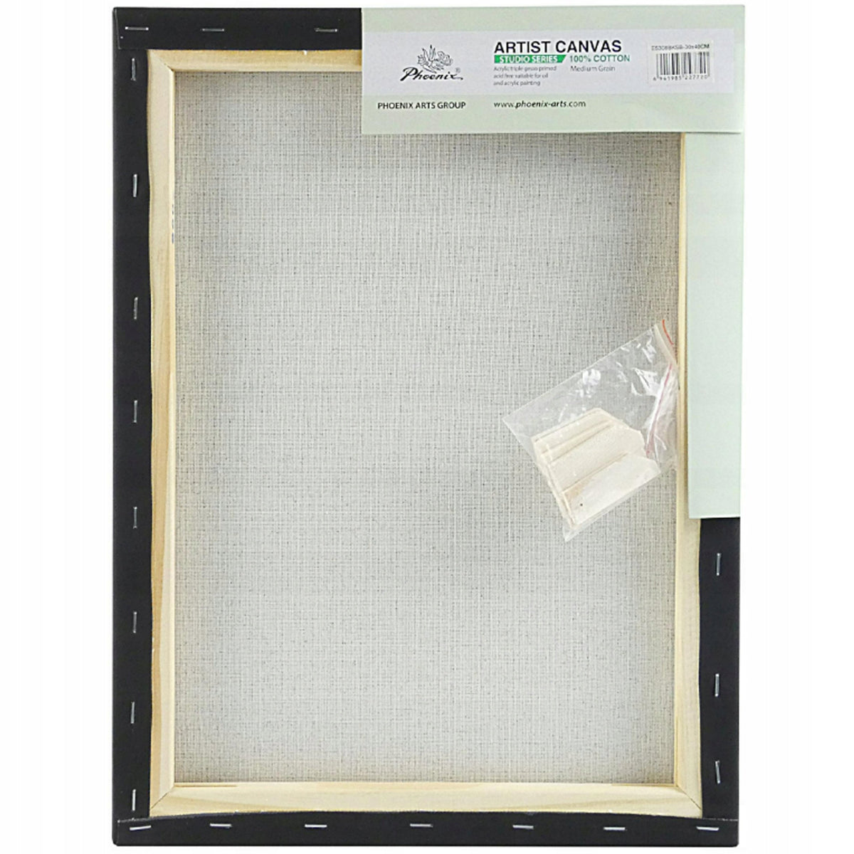 Slikarsko platno na okvirju Phoenix, črno, 260 g/m² | 20 x 30–50 x 70 cm