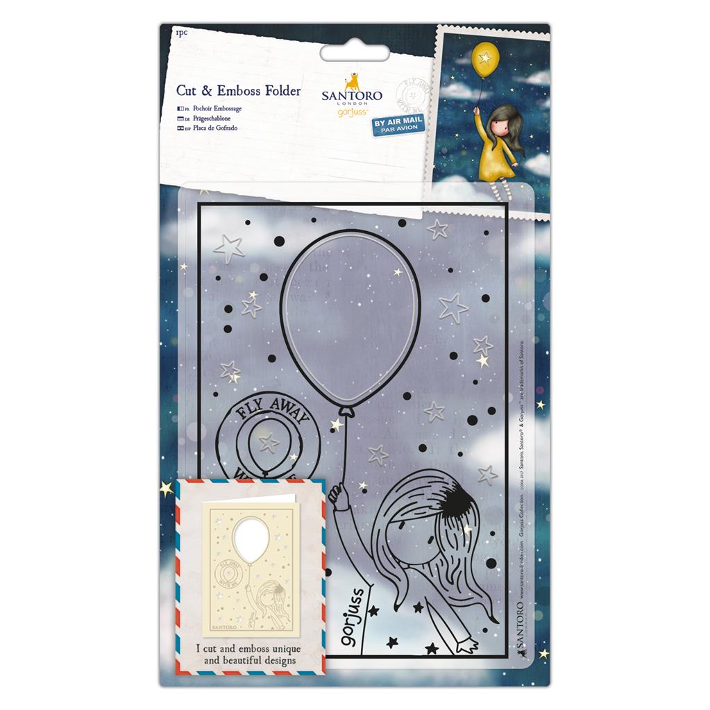 Srajčka za embosiranje DOCRAFTS Santoro Gorjuss balon 15 x 21 cm