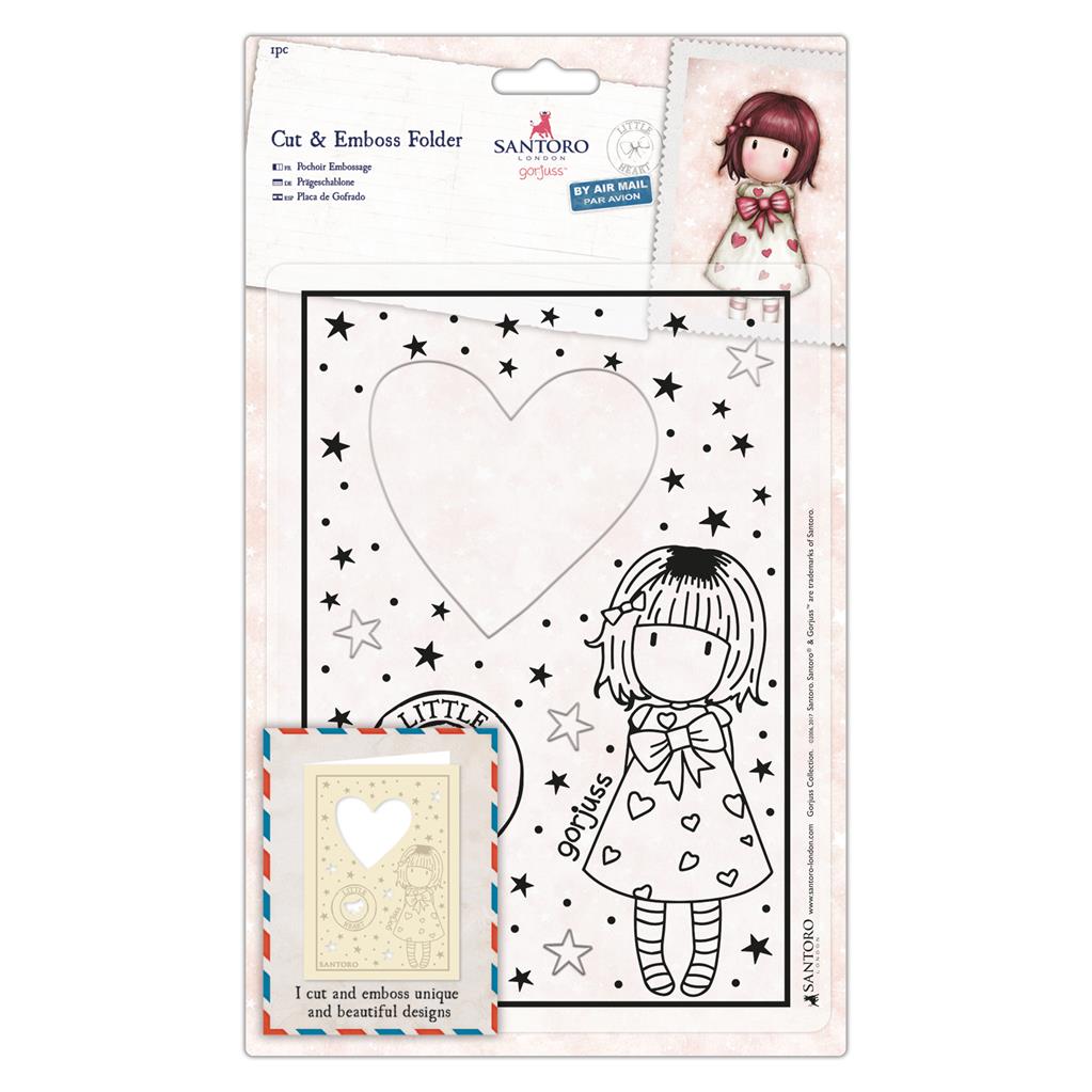 Srajčka za suho embosiranje DOCRAFTS Santoro Gorjuss srce 15 x 21 cm