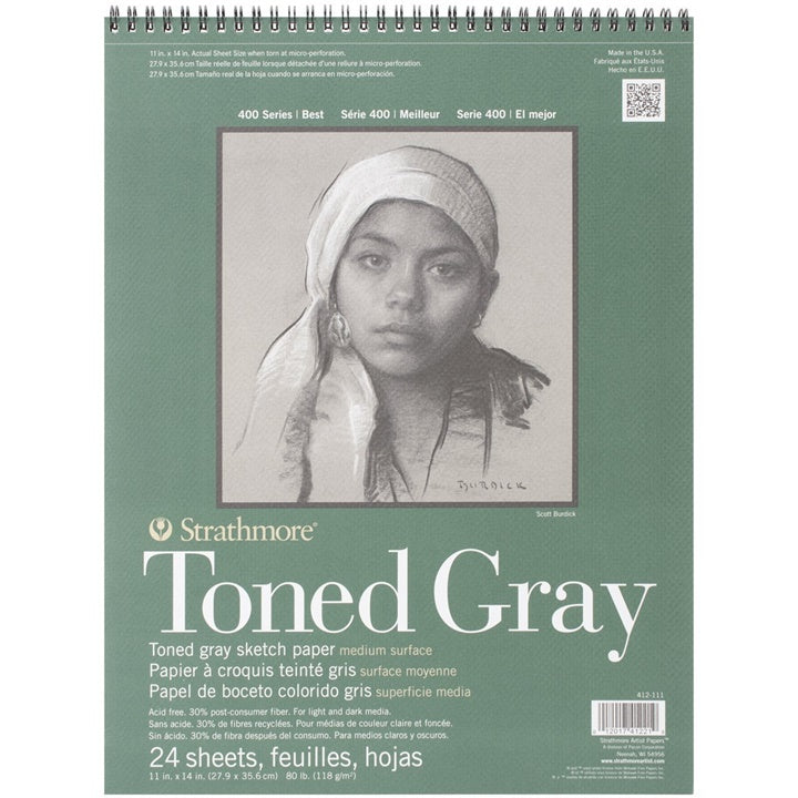 Strathmore Toned Sketch Paper Gray | Izberite dimenzije – pogled 3