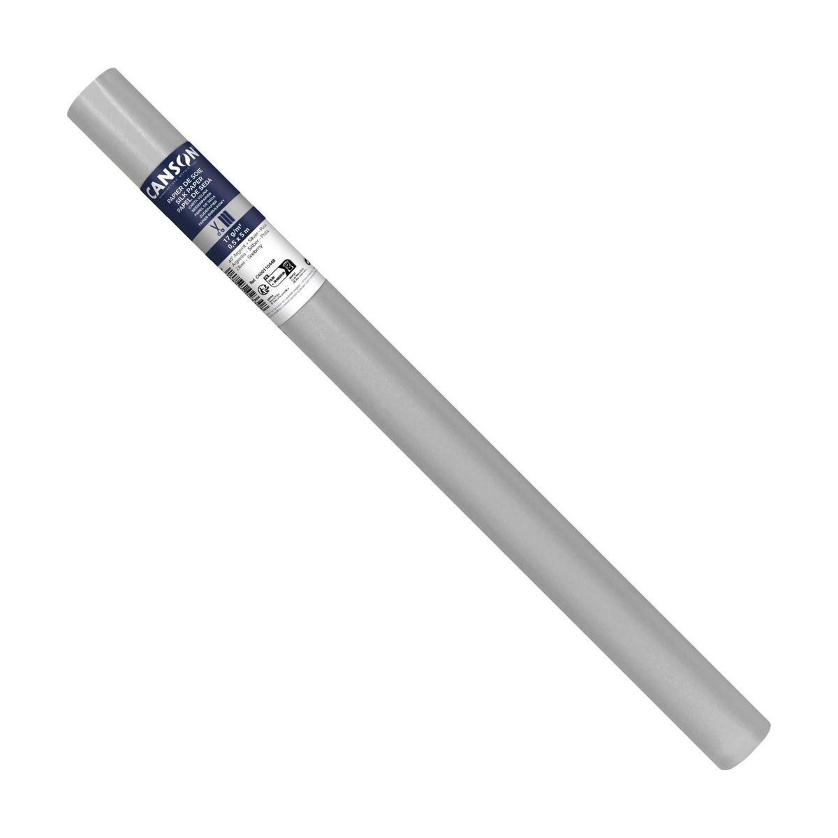 Svileni papir CANSON v roli 50 x 500 cm, 17 g – Srebrna
