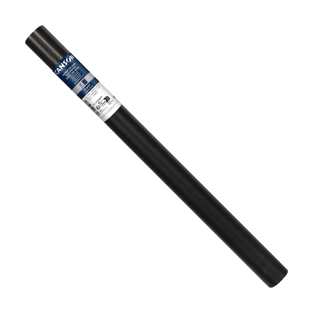 Svileni papir CANSON v roli - 50 x 500 cm, 20 g – Črna