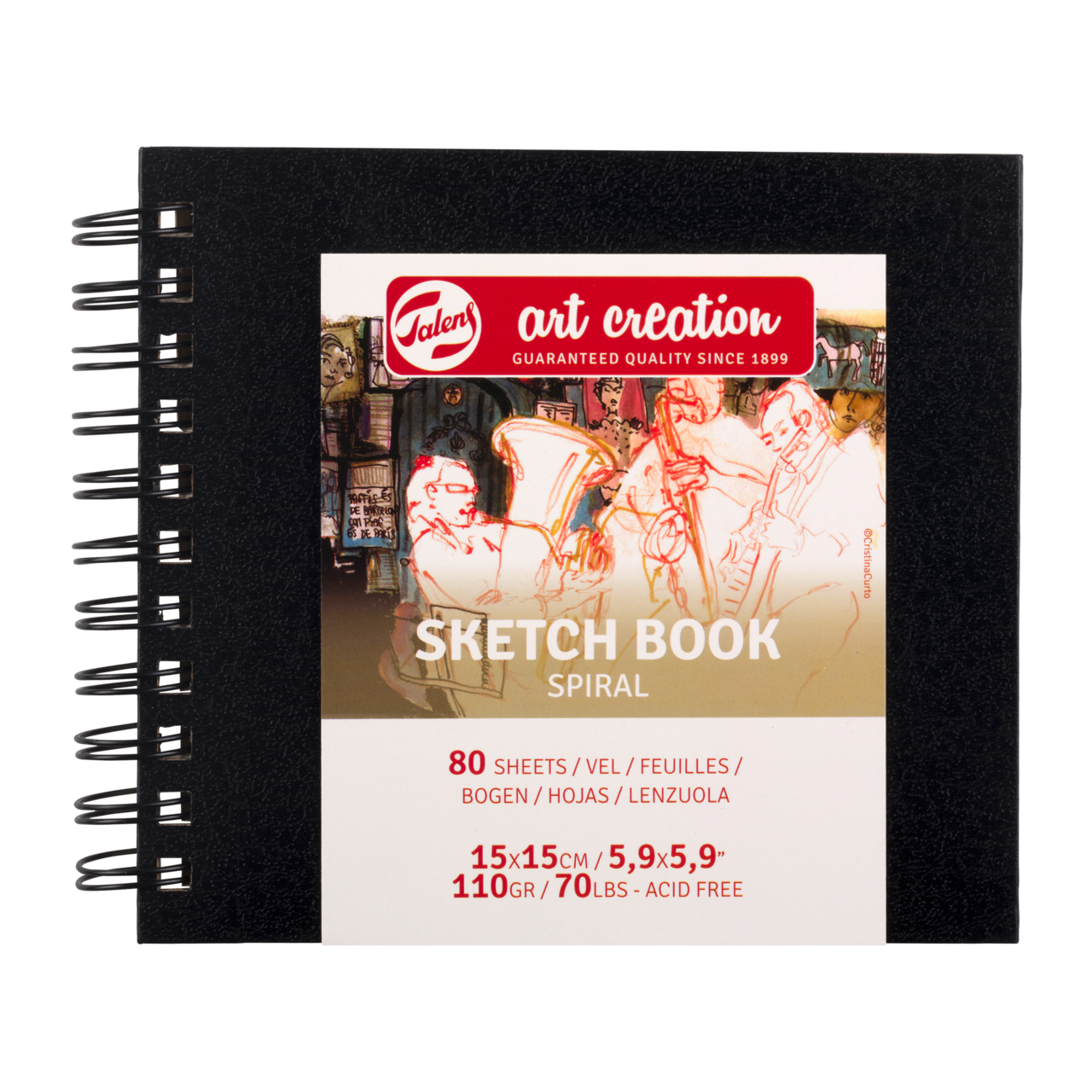 Skicirni blok ROYAL TALENS Art Creation 15 x 15 cm, 110 g/m², 80 listov