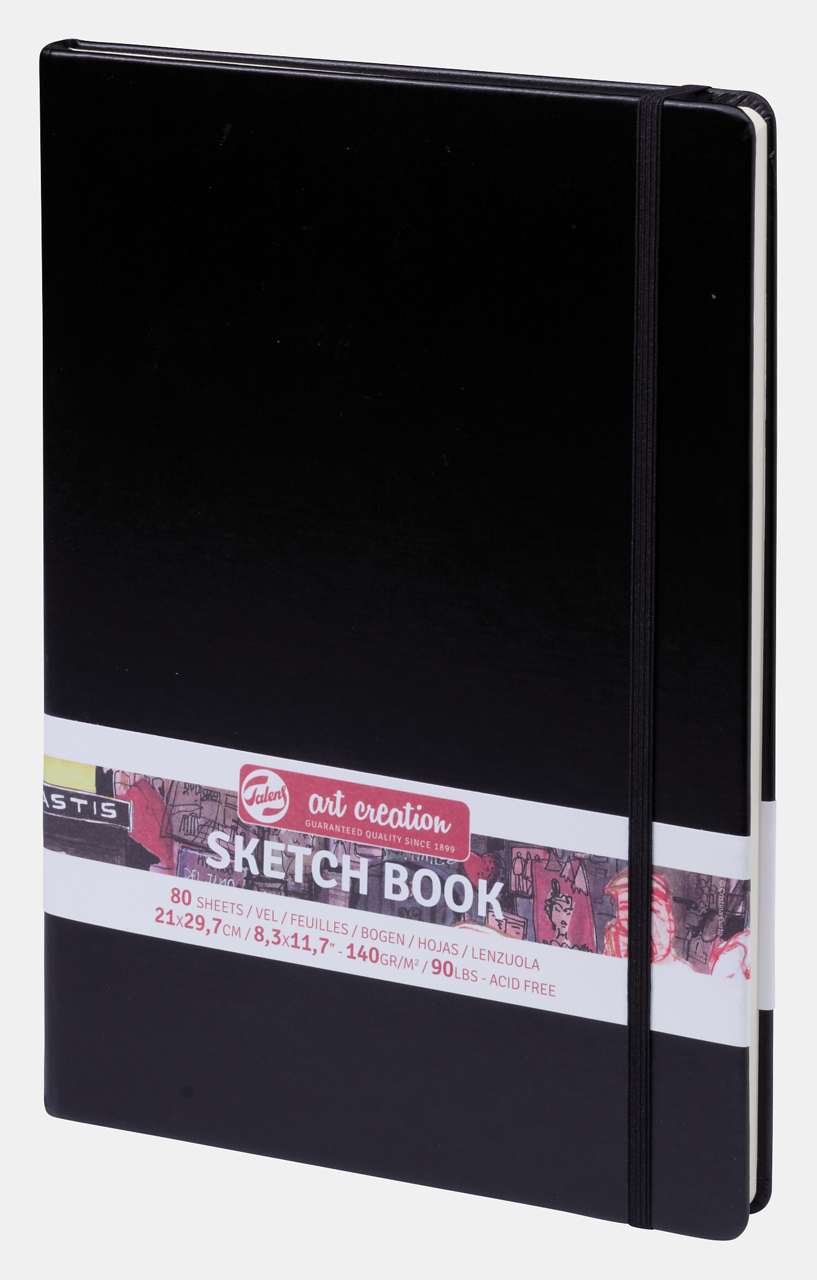 Skicirka Talens Art Creation Black 21 x 30 cm, 140 g/m2, 90 listov, trda vezava