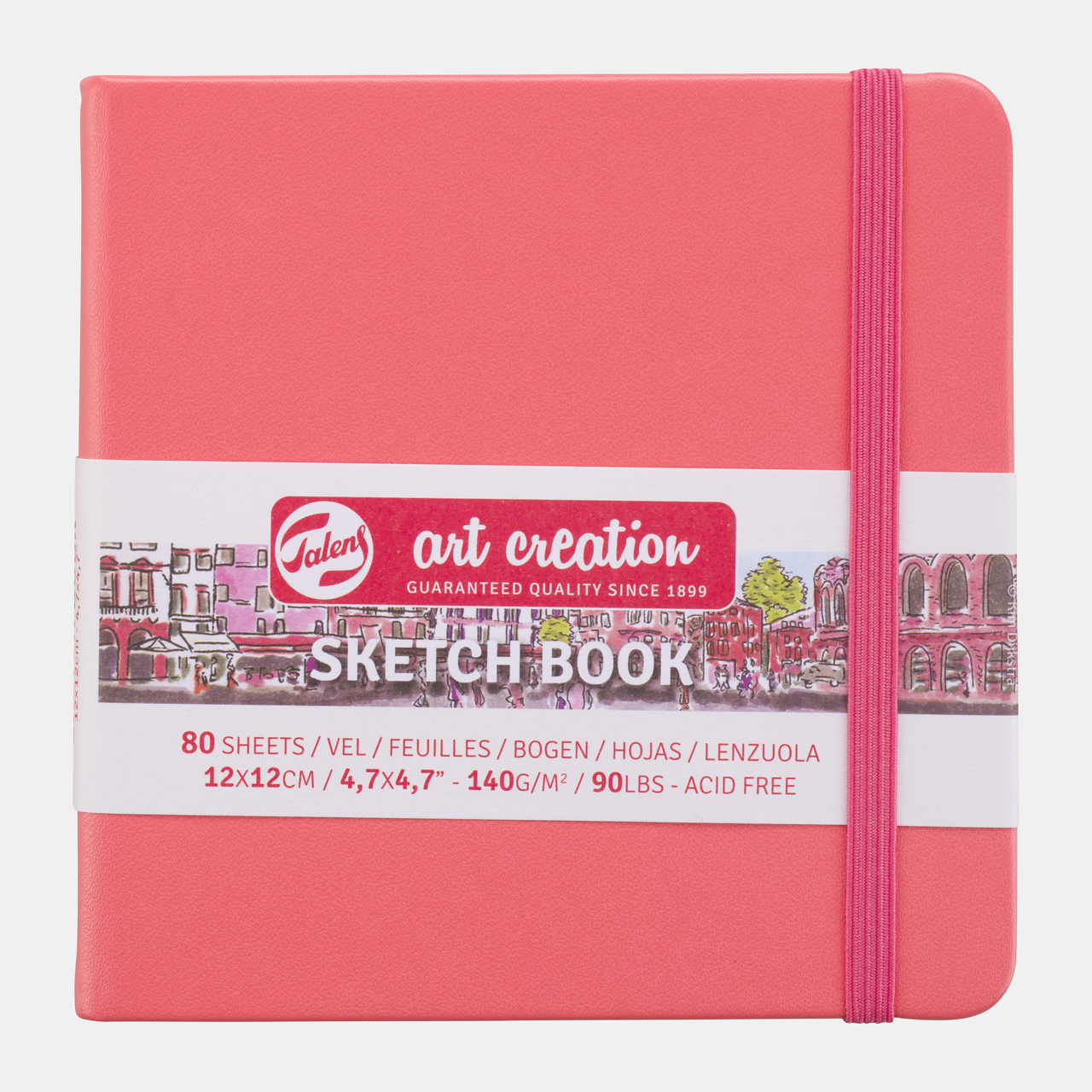 Skicirka Talens Art Creation Coral 12 x 12 cm, 140 g, 80 listov, trda vezava