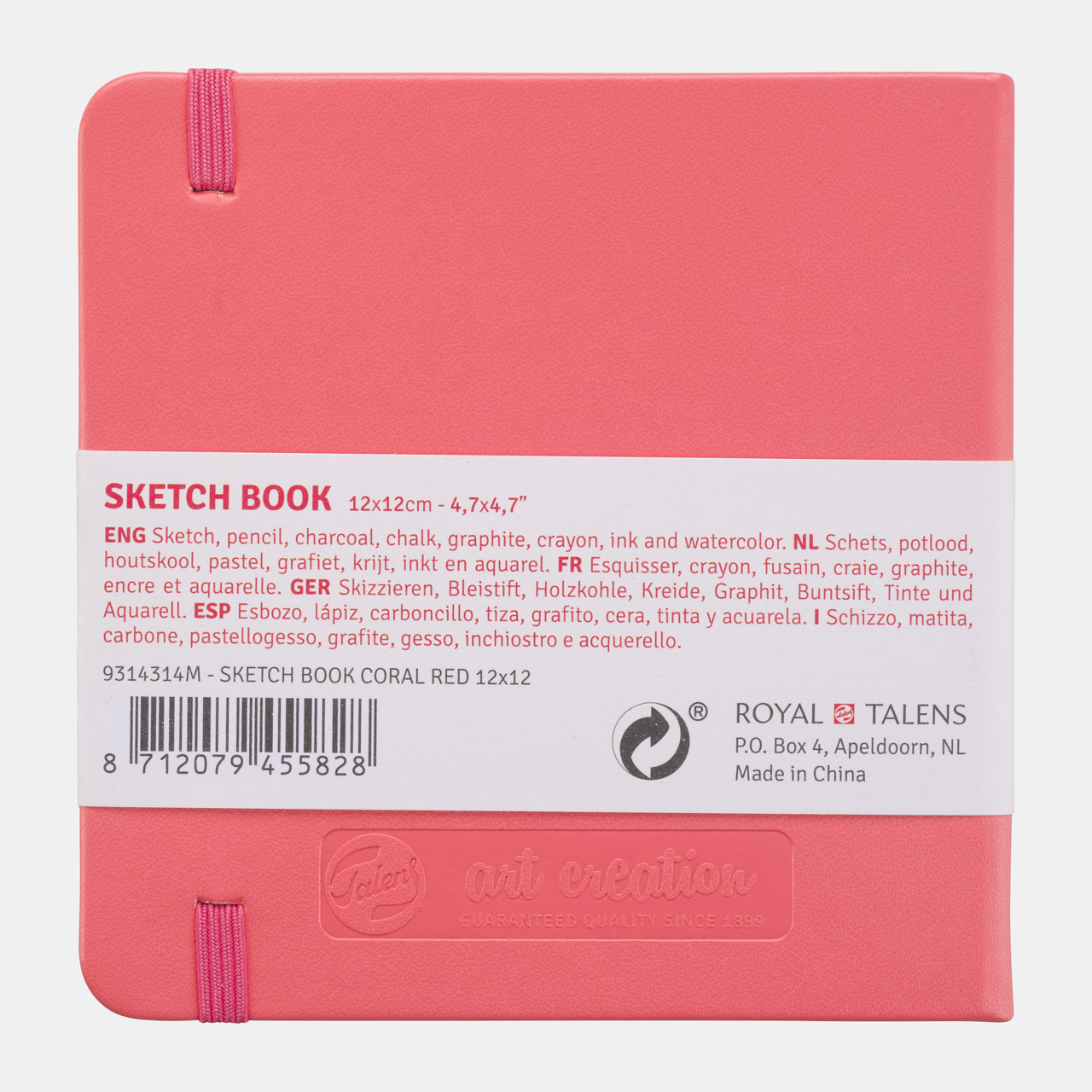 Skicirka Talens Art Creation Coral 12 x 12 cm, 140 g, 80 listov, trda vezava