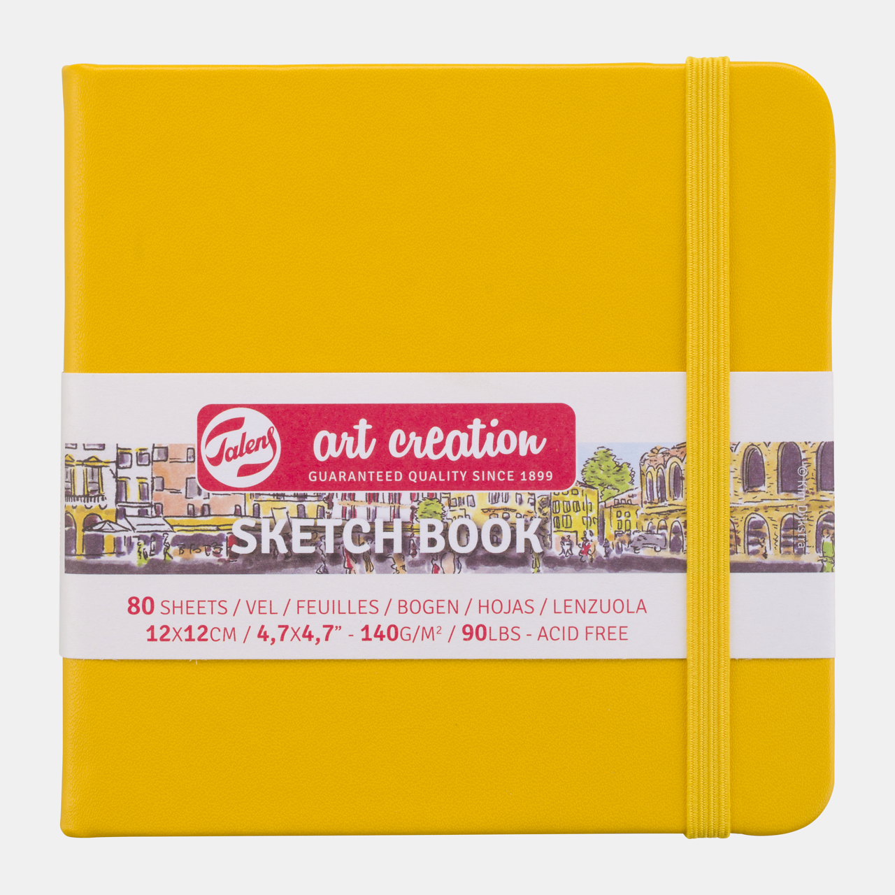 Skicirka Talens Art Creation Golden Yellow 12 x 12 cm, 140 g/m², 80 listov