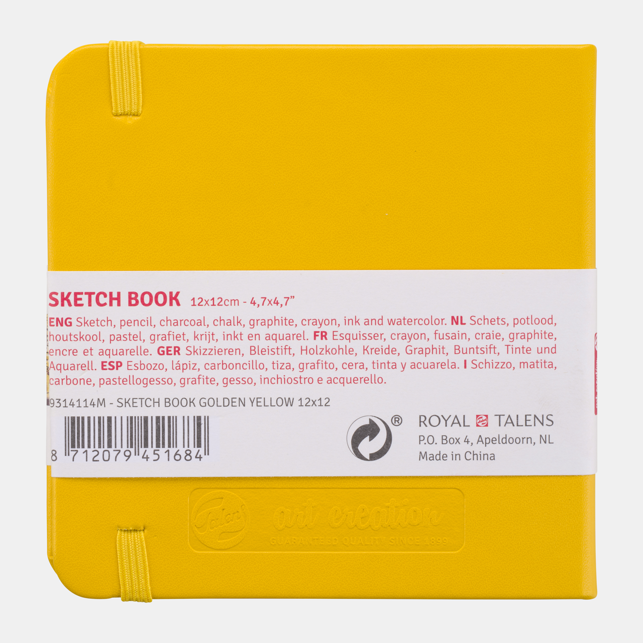 Skicirka Talens Art Creation Golden Yellow 12 x 12 cm, 140 g/m², 80 listov