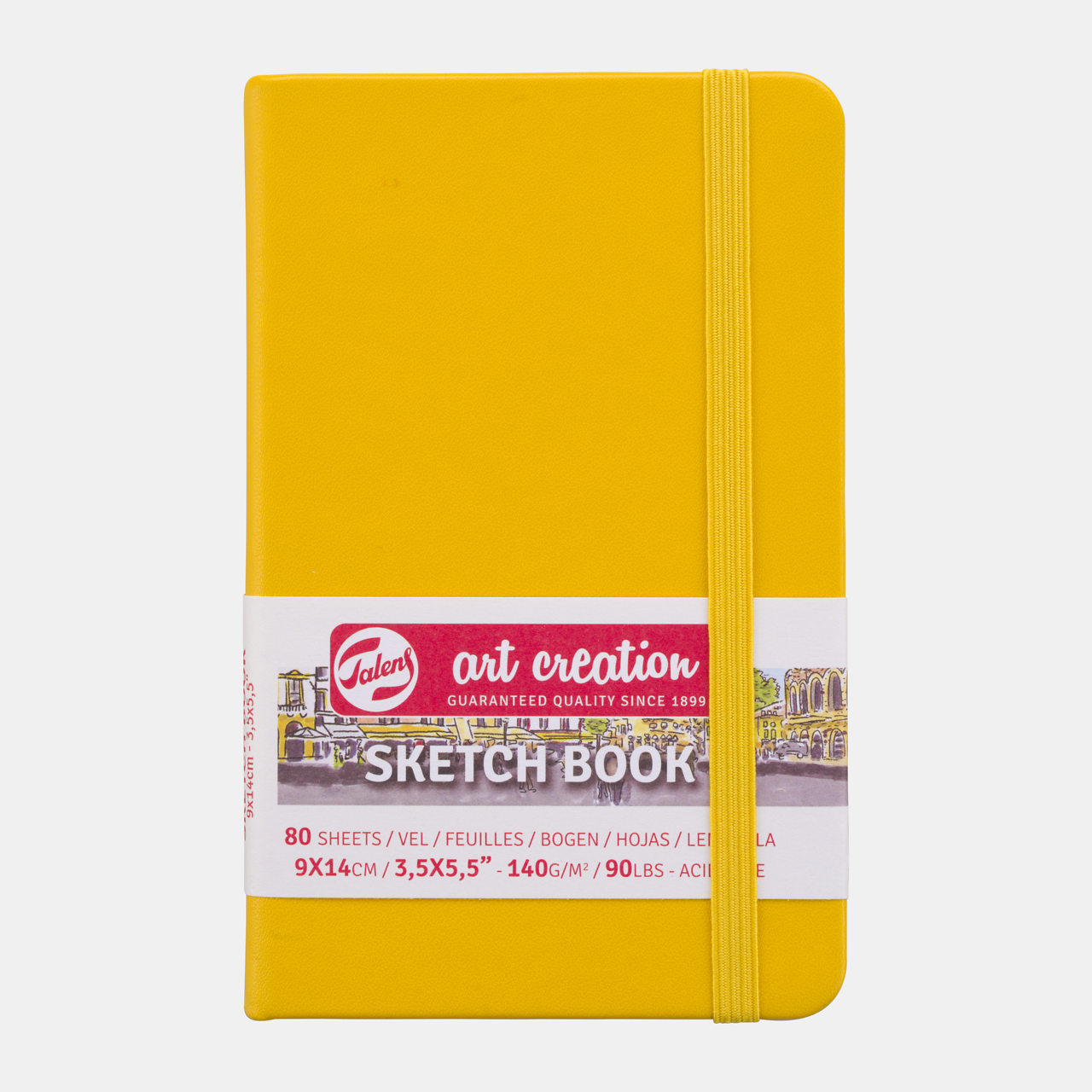 Skicirka Talens Art Creation Golden Yellow 9 x 14 cm, 140 g, 80 listov - trda vezava