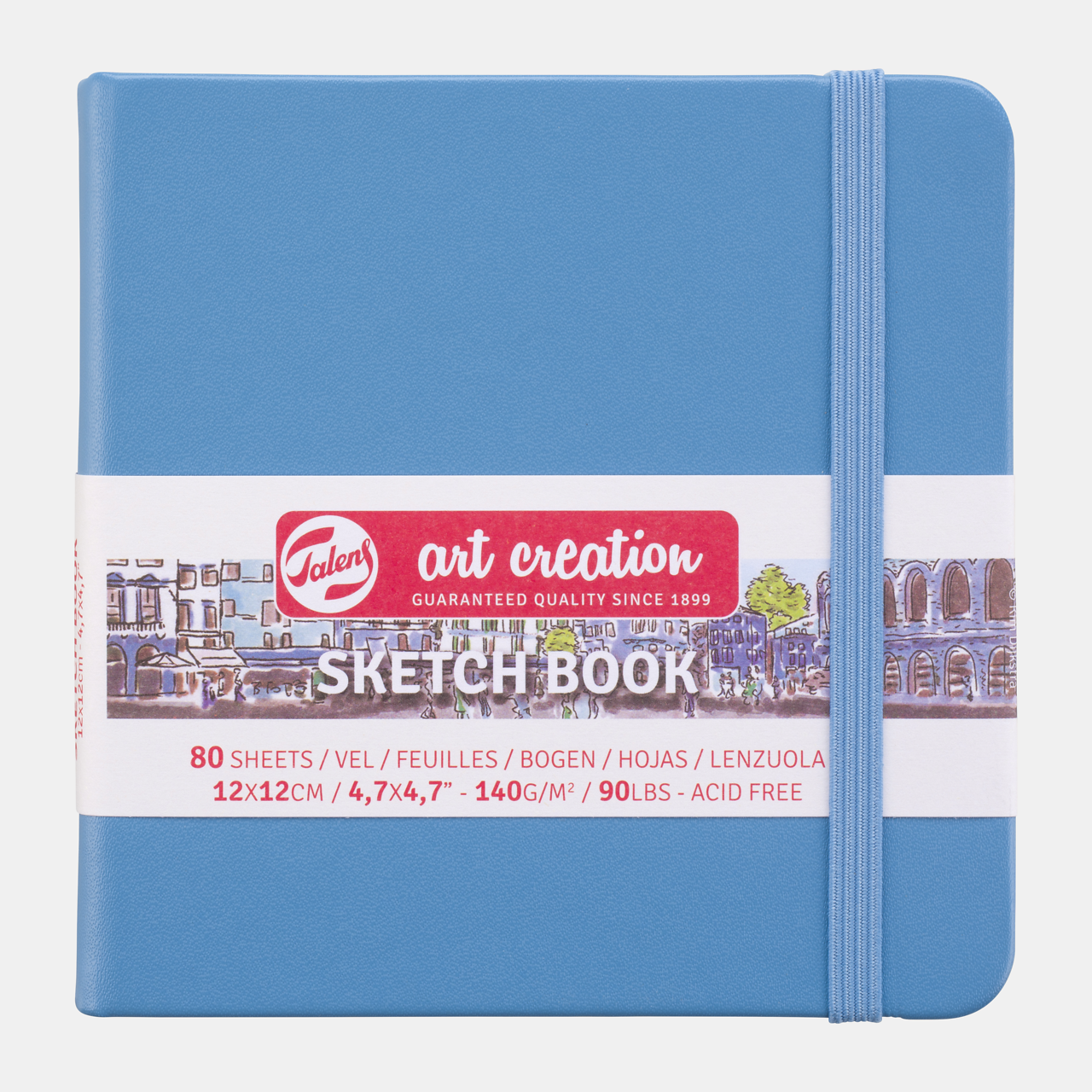Skicirka Talens Art Creation Light Blue 12 x 12 cm, 140 g, 80 listov