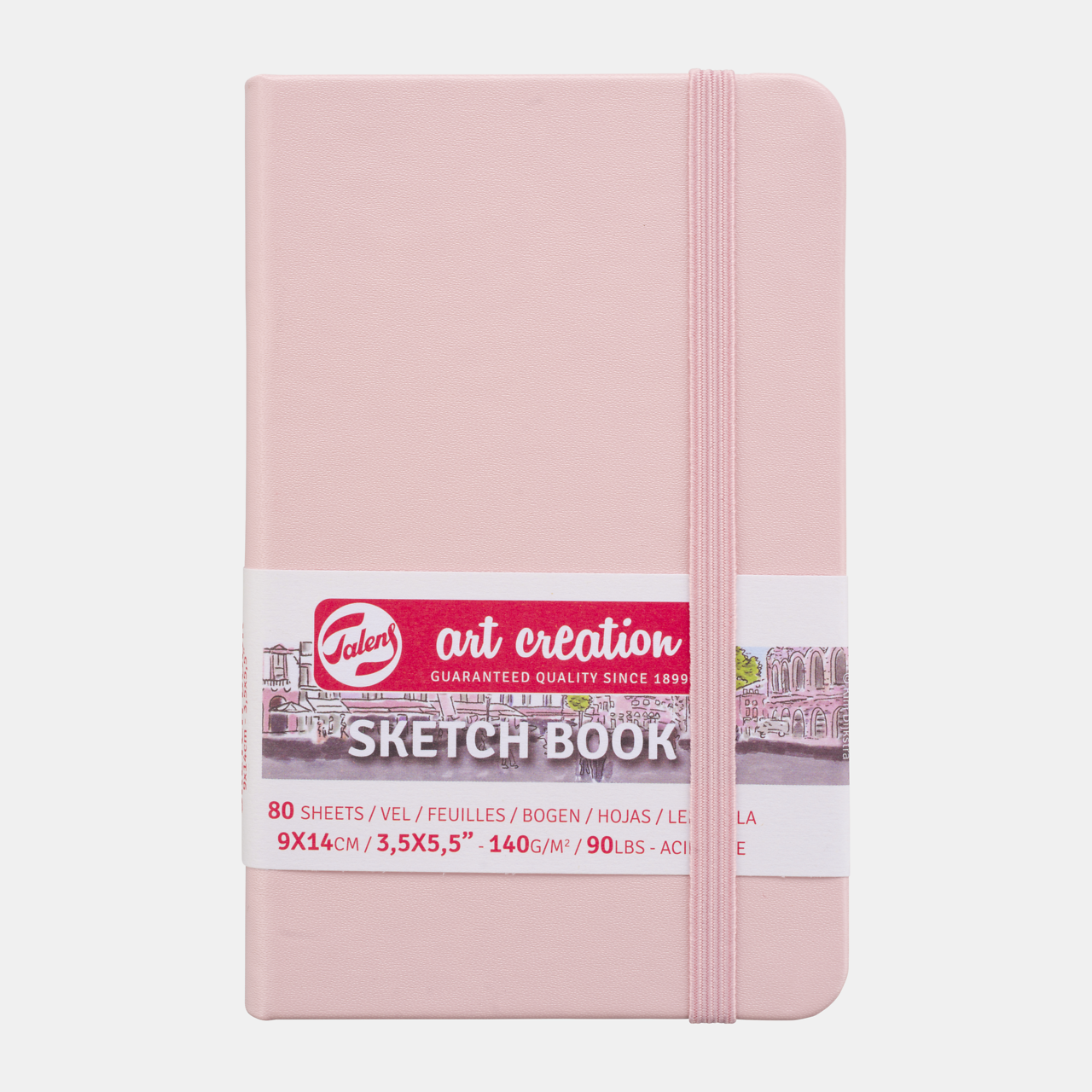 Skicirka ROYAL TALENS Art Creation Pastel Pink 9 x 14 cm, 140 g, 90 listov, trda vezava