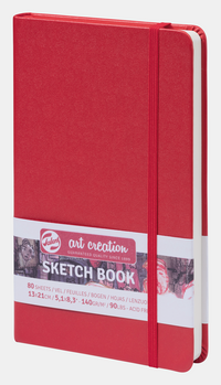 Skicirka Talens Art Creation Red 13 x 21 cm, 140 g, 80 listov, trda vezava
