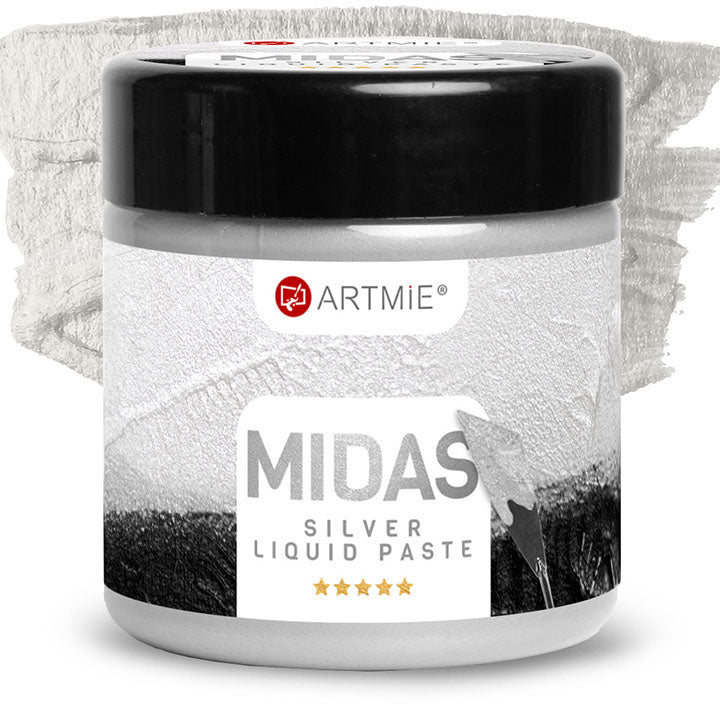 Tekoča kovinska pasta ARTMIE MIDAS silver | različni obsegi