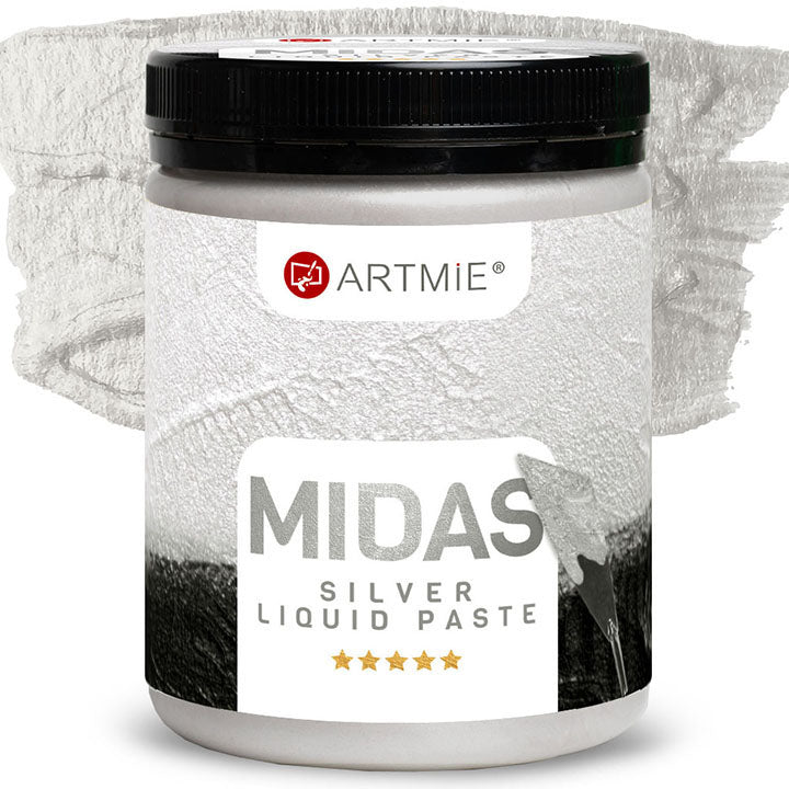 Tekoča kovinska pasta ARTMIE MIDAS silver | različni obsegi – pogled 3