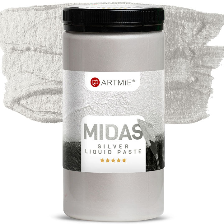 Tekoča kovinska pasta ARTMIE MIDAS silver | različni obsegi – pogled 4
