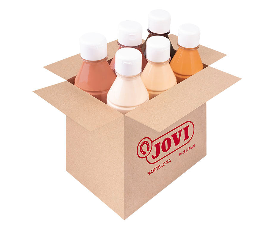 Tekoča tempera JOVI Premium 6 x 250 ml kožni odtenki