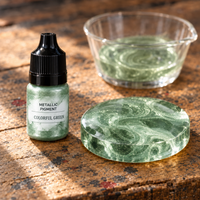 Tekoči kovinski pigment za smolo 5 ml – prelivajoča zelena (Colorful Green)
