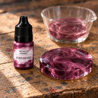 Tekoči kovinski pigment za smolo 5 ml – purpurno rdeča (Purplish Red)