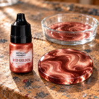 Tekoči kovinski pigment za smolo 5 ml – rdeče zlata (Red Golden)