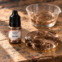 Tekoči kovinski pigment za smolo 5 ml – rjava (Brown)