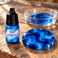 Tekoči kovinski pigment za smolo 5 ml – safirno modra (Sapphire Blue)