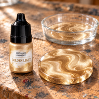 Tekoči kovinski pigment za smolo 5 ml – svetlo zlata (Golden – light)