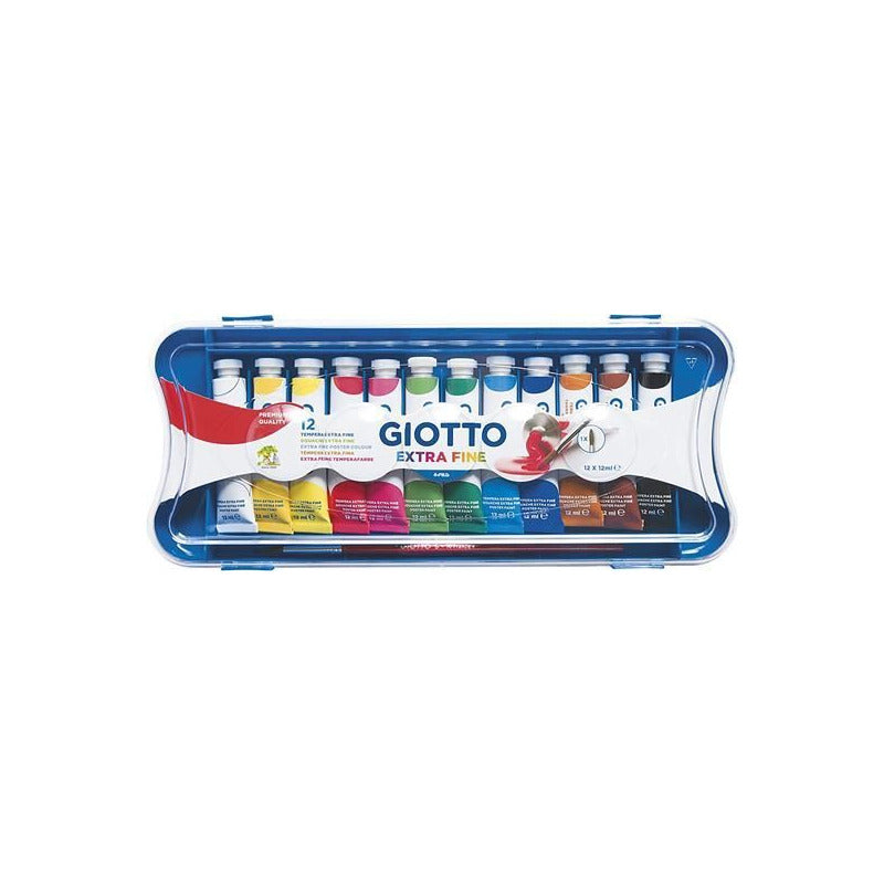 Temper barve GIOTTO Extra Fine v tubah s čopičem – 12 x