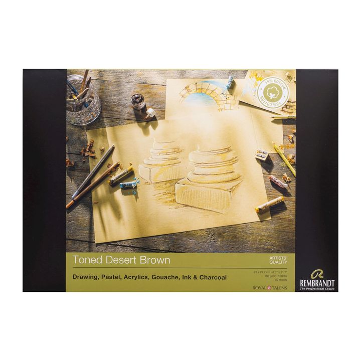 Toniran papir Rembrandt Desert Brown | različne velikosti – pogled 2