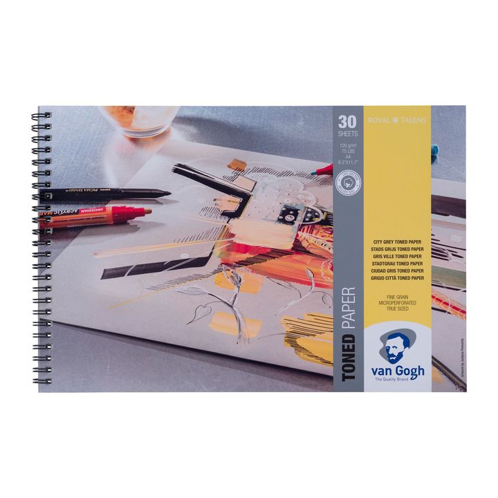 Toniran papir Van Gogh City Grey | različne velikosti – pogled 3