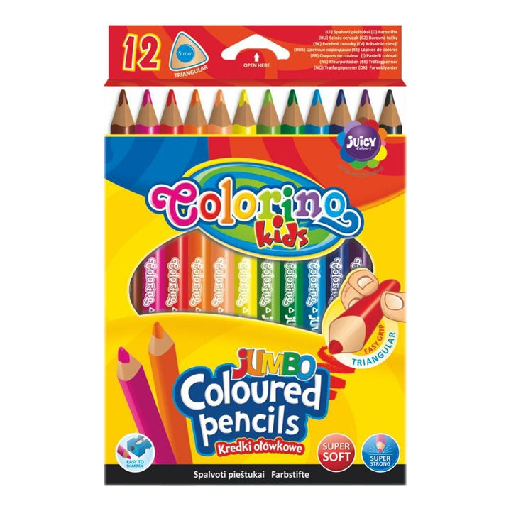 Trikotne barvice JUMBO Colorino 12 kosov
