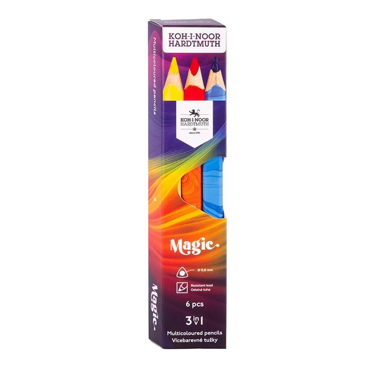 Trikotni svinčniki Jumbo MAGIC / 6 kosov