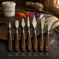 Umetniška slikarska lopatica – št. 20 široko poševno strgalo (22 cm)