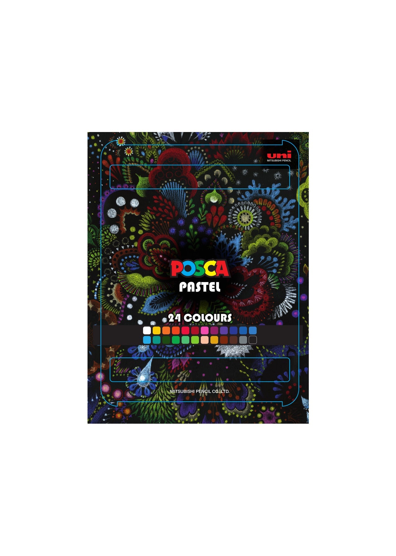 Posca KPA-100 24C voščeni pasteli, set, mešane barve