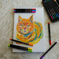 Posca KPA-100 24C voščeni pasteli, set, mešane barve