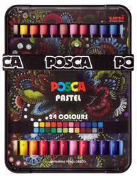 Posca KPA-100 24C voščeni pasteli, set, mešane barve