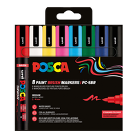 Posca komplet markerjev PC-5BR, 1 – 4 mm, osnovne barve – 8 kosov