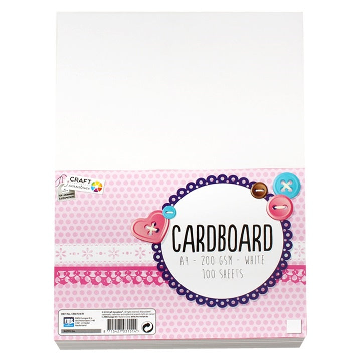 Ustvarjalen karton Craft Sensations A4 White - 100 listov