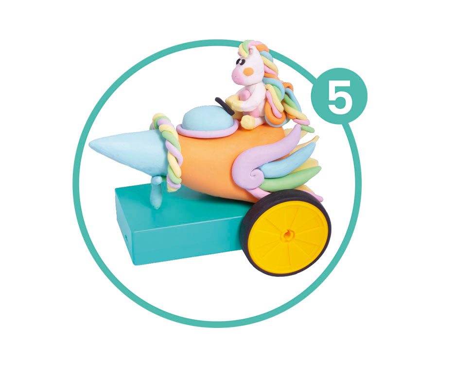 Ustvarjalni set za modeliranje JOVI Tech Crazy Cars Fantazija 14 kosov