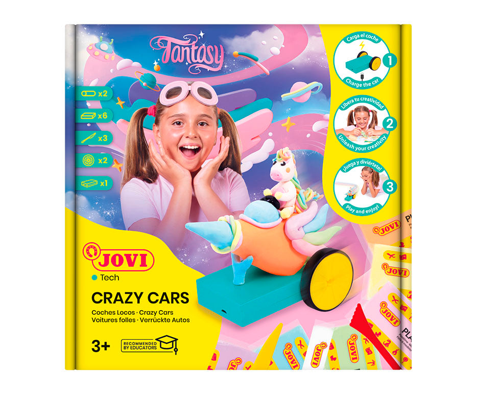 Ustvarjalni set za modeliranje JOVI Tech Crazy Cars Fantazija 14 kosov
