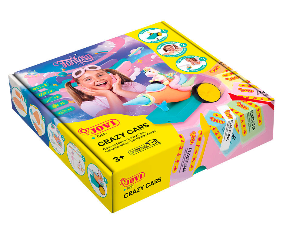 Ustvarjalni set za modeliranje JOVI Tech Crazy Cars Fantazija 14 kosov
