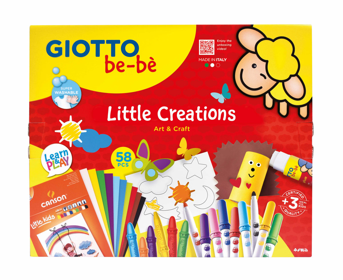 Ustvarjalni set za otroke GIOTTO be-bè Little Creations 58 kosov