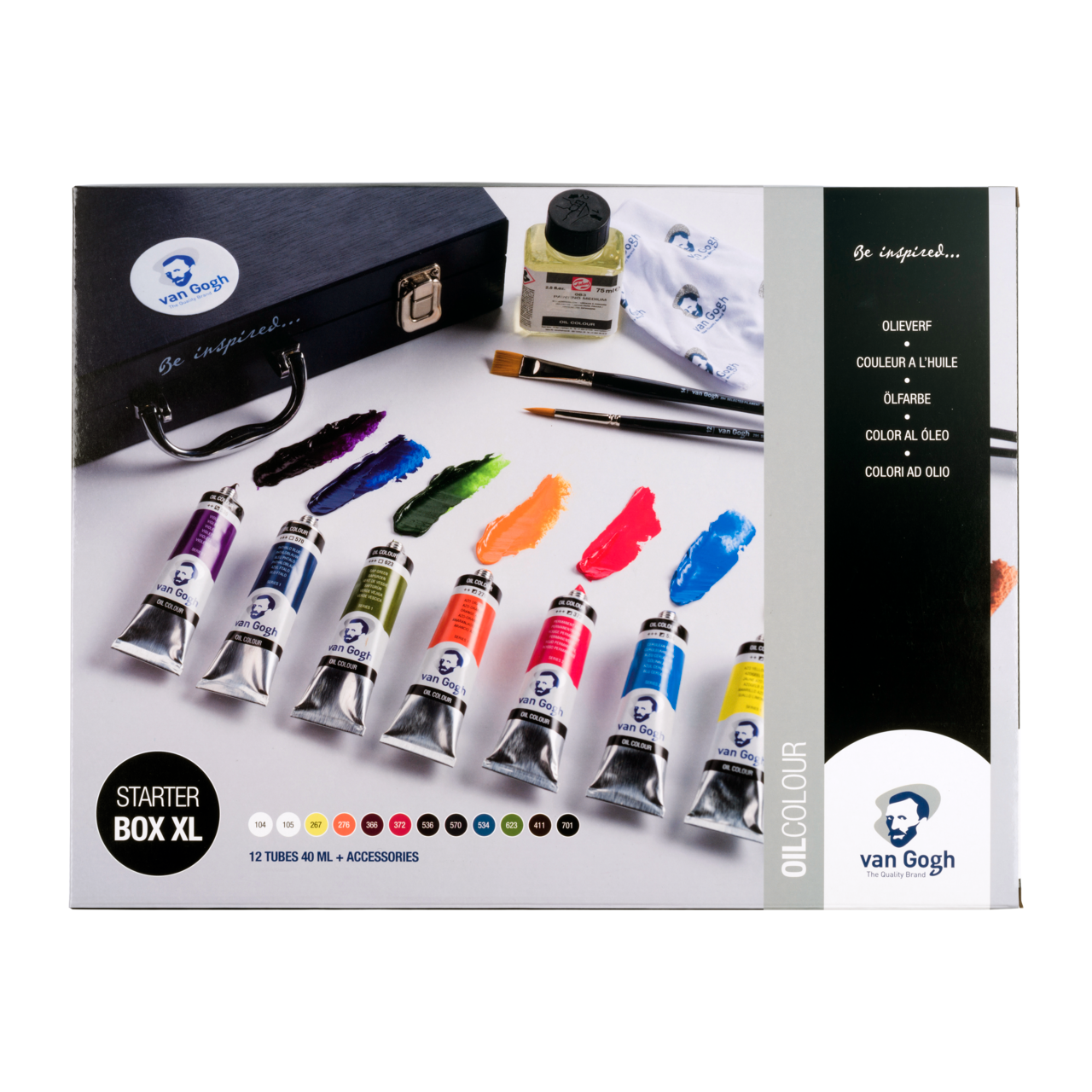 Set oljnih barv ROYAL TALENS Van Gogh začetni komplet XL 12 x 40 ml + pribor