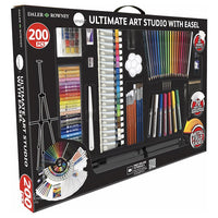 Velik likovni set Daler-Rowney s stojalom z 200 kosi
