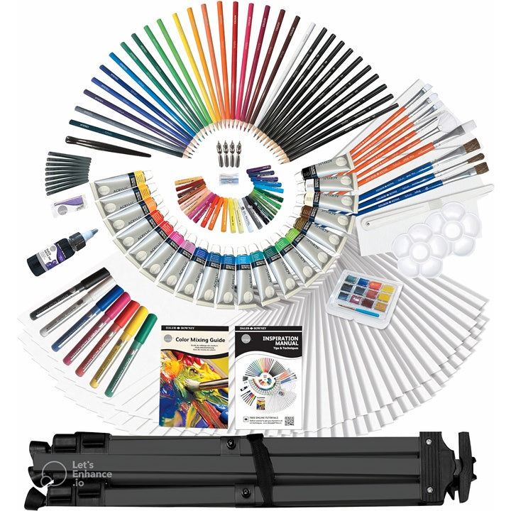 Velik likovni set Daler-Rowney s stojalom z 200 kosi – pogled 2