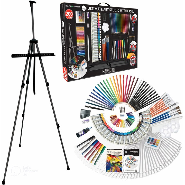 Velik likovni set Daler-Rowney s stojalom z 200 kosi – pogled 3