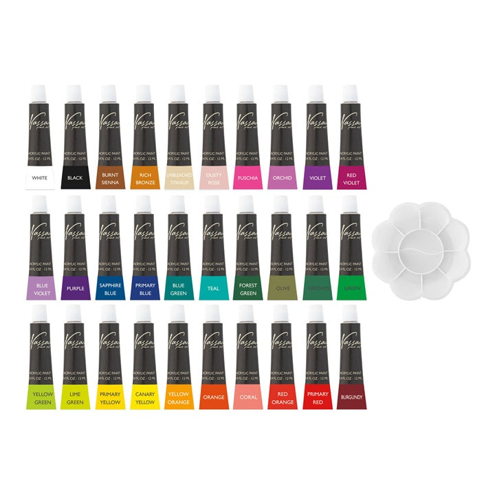 Velik set akrilnih barv Nassau Fine Art - 30 x 12 ml – pogled 2