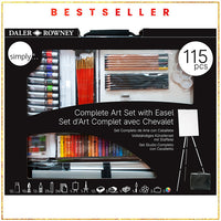 Veliki umetniški set Daler-Rowney s slikarski stojalom