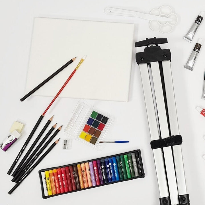 Veliki umetniški set Daler-Rowney s slikarski stojalom – pogled 4